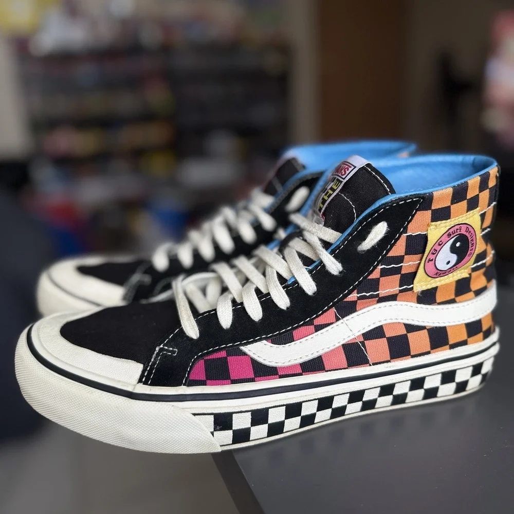 Vans T&C Surf Hawaii Shoes Sk8 138 Decon Checkerboard Skateboarding Mens 9